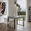 Tavolo Allungabile 140-244x90x77 cm Tecno Cemento Gambe Antracite 