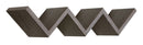 Mensola da Parete Libreria Zigzag 56x15,5 cm in Fibra di Legno Saetta Rovere Scuro