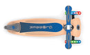 Monopattino 3 Ruote a LED Pieghevole 3 Altezze Max 50 Kg Globber Primo Foldable Wood Blu