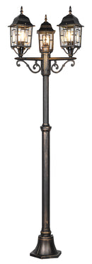 Lampione da Esterno Attacco E27 in Alluminio Ruggine 