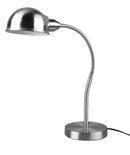 Lampada da Tavolo da Interno Attacco E27 in Metallo Nickel Opaco