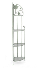 Scaffale Angolare 48x35x165,5 cm Harriet in Acciaio Salvia