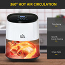 Friggitrice ad Aria 1300W 2,5 Litri con Pannello LED Bianca e Nera