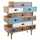 Mobiletto Kingston 80x36,5x91,5 h cm in Legno Multicolor