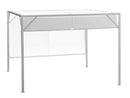 Pergola da Giardino 3x3m in Ferro Telo in Poliestere Bianco