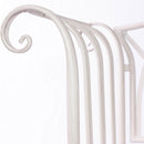 Panchina da Giardino 129x46xH94 cm in Metallo Bianco