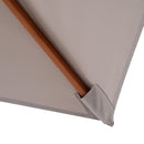 Ombrellone da Giardino 2x1,5 m Palo Ø38 mm in Legno Grigio