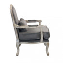 Poltrona Christy in Velluto Taupe 64x72x92 h cm in Legno Tortora