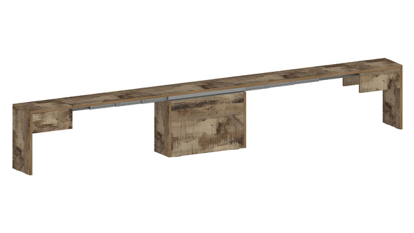 Set 2 Panche Allungabili 66/290x25x45 cm Pratika Singola A e B Acero Pereira sconto