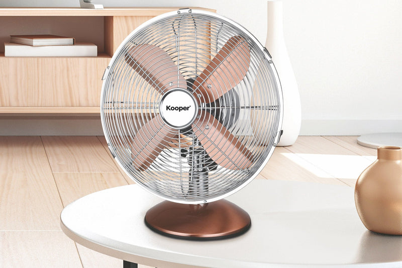 Ventilatore da Tavolo 30cm Oscillante 3 Velocità  35W Kooper Eolo Bicolore