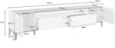 Mobile TV 2 Ante 2 Cassetti 200x40x47 cm Sunrise Acero Pereira e Ardesia
