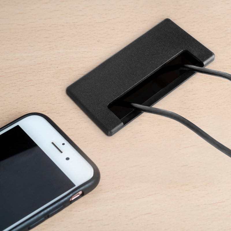 Passacavi da Tavolo Plasquare 1 Imballo 5 Pezzo Plastica Nera Tecnoplastica Emuca