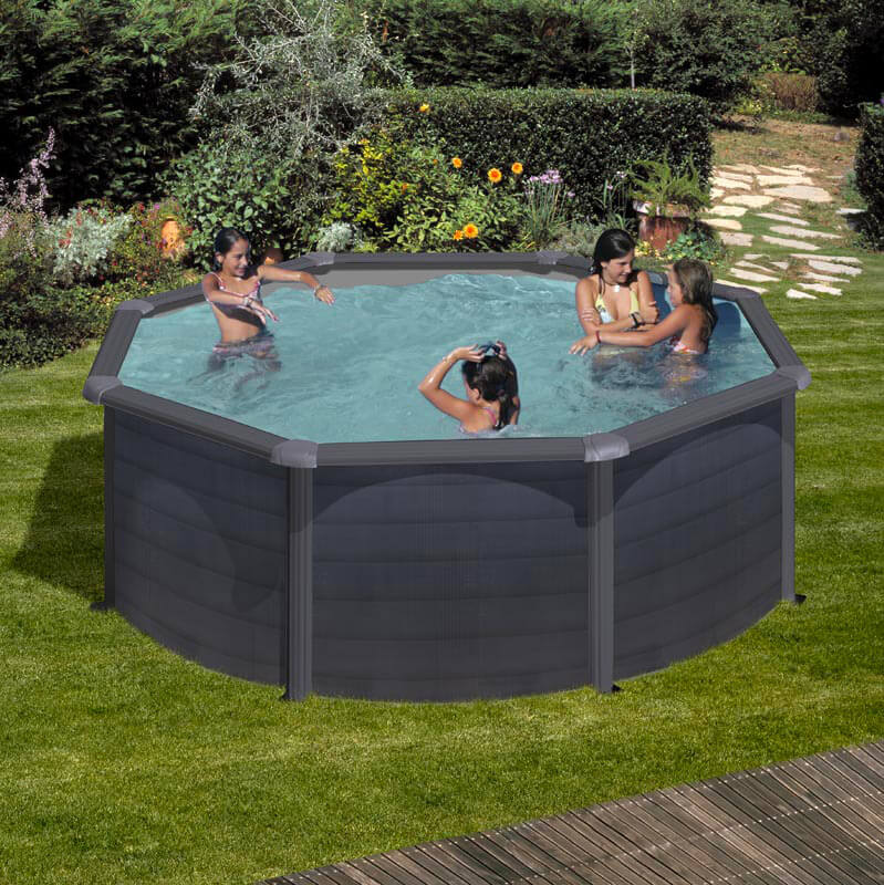 Piscina Rotonda Fuori Terra Ø300xh120 cm in Acciaio e PVC Gre Kea