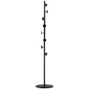 Appendiabiti da Terra 35x35x170 cm in Acciaio Base in Marmo Nero