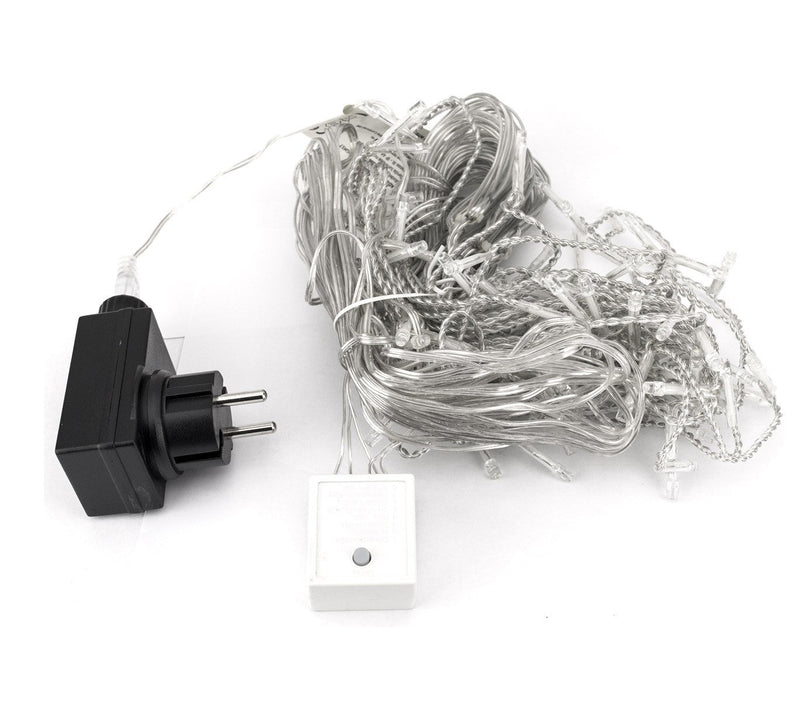 Tenda Luminosa Natalizia 120 LED 5x0,6m 4W Bianco Ghiaccio