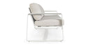 Divano da Giardino 3 Posti 194x78x84h cm in Alluminio e PP Merrigan Bianco 