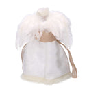 Puntale tessuto angelo con uccellino bianco cm Ø22xh30