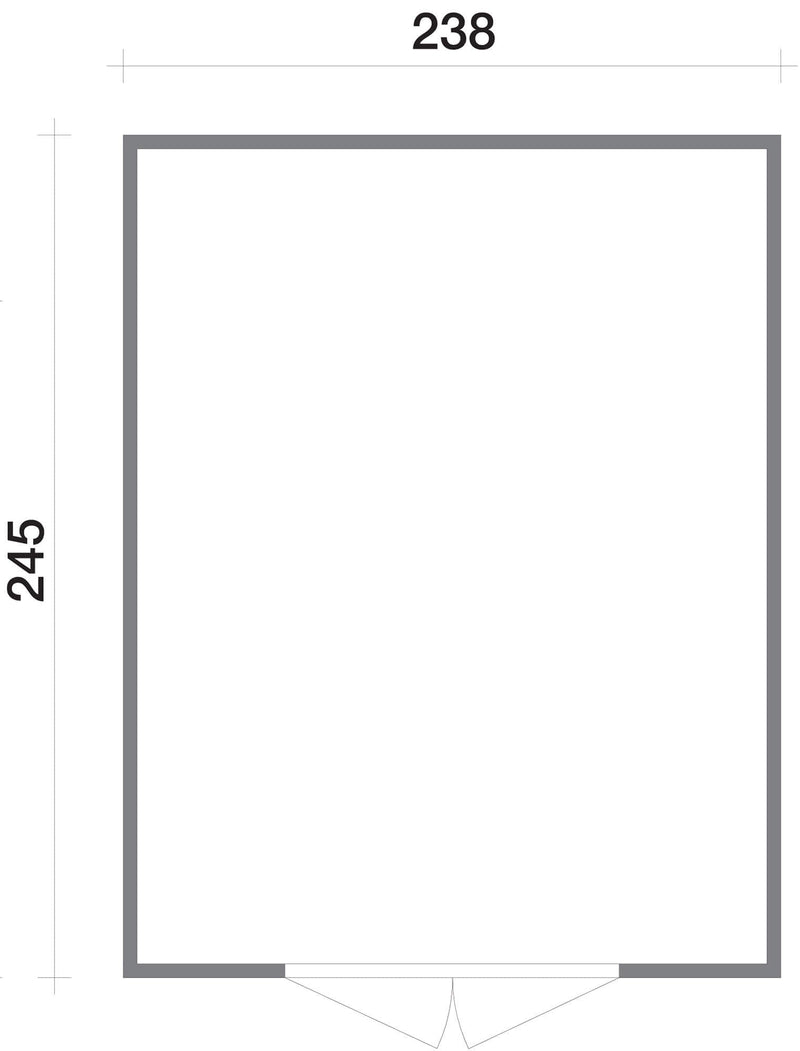 Casette Box da Giardino in Legno Porta Utensili 238x245x214 cm con 2 Porte e Finestre Ecla Bianca