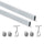 Rohrsatz für Garderobe 30 x 15 mm Aluminium L 1,15 m Matt eloxiertes Aluminium und Zamak Emuca