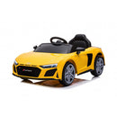 Macchina Elettrica per Bambini 12V Licenza Ufficiale Audi R8 New Spyder con Telecomando e Sedile in pelle Giallo