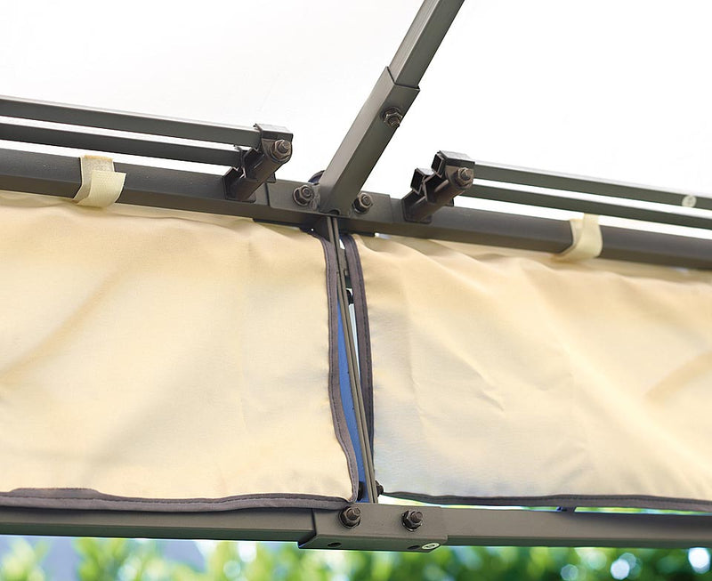 Gazebo da Giardino in Ferro 3X3m Vorghini Iron Sabbia