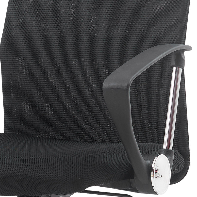 Sedia Direzionale da Ufficio 66x50x112/123 cm Ergonomica in Rete Mesh Nera