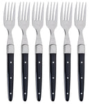 Set 6 Forchette in Acciaio Manico in Plastica Kiki Nero