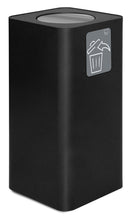 Pattumiera Per Raccolta Rifiuti 38x38xh80 cm In Acciaio Verniciato con Coperchio Basculante Nero