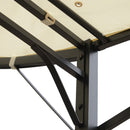 Pergola da Giardino 300x250x200-250A cm in Acciaio con Copertura in Tessuto Beige