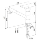 Rubinetto Miscelatore Monocomando Girevole Lavello in Ottone Mariani Hermes Cromato