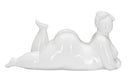Statua Donnina Yoga Relax 32x16x16 cm in Poliresina Bianco