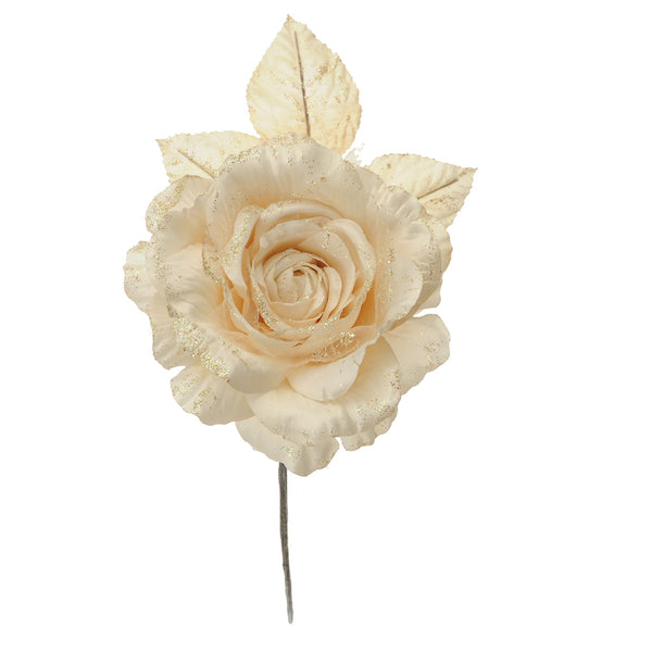 Set 12 Rose Picks mit Glitzer Ø15 cm Champagner acquista