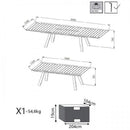 Tavolo Zante Allungabile 200/300x110x75 h cm in Alluminio Tortora