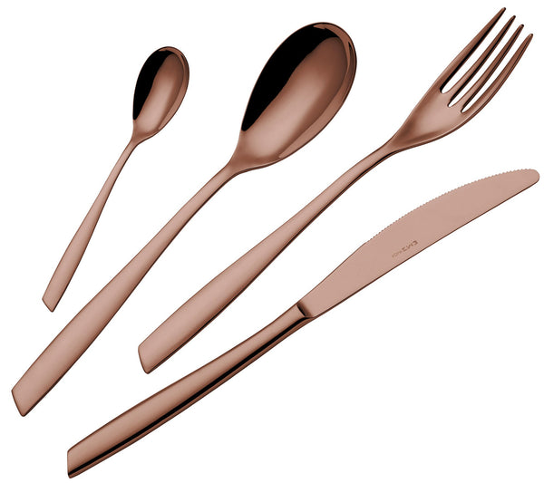 24-teiliges Besteckset aus 18/10 PVD-Stahl Eme Eleven Chocolate prezzo