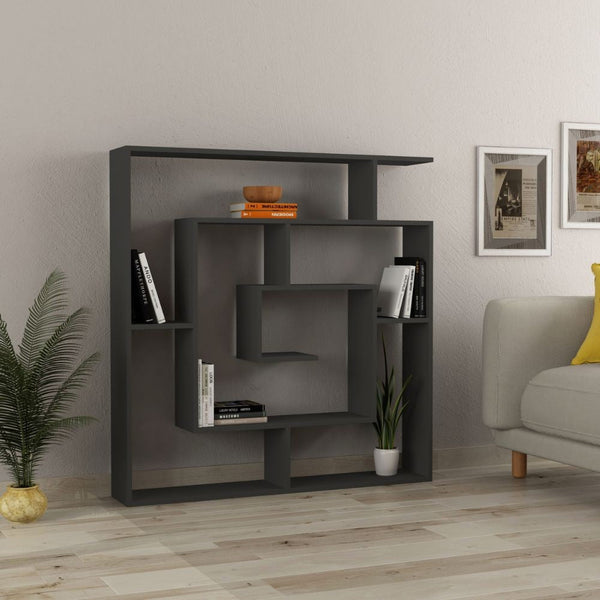 online Libreria Moderna 129x125x22 cm in MDF Labirent Antracite