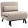 Umwandelbarer Einzelsessel 75x70x75 cm in beigem Stoff