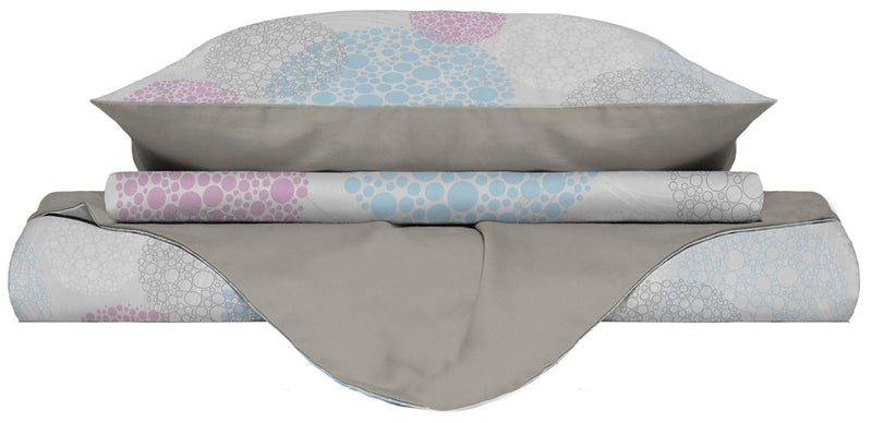 Copripiumino con Stampa sul Sacco e Federe Doubleface Molecole