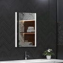 Specchio Bagno da Parete con Luce LED a 3 Colori 70x50x3 cm in Vetro Temperato Argento  