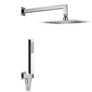 Kit Soffione Doccia Quadrato 25x25 cm in Acciaio Inox Rondò 25