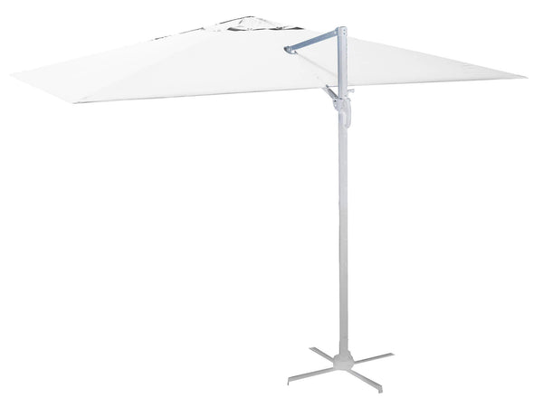 2 x 3 m dezentraler Gartenschirm aus New Michigan White Aluminium sconto