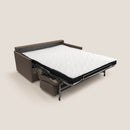 Divano Letto 3 Posti 189x96x96 cm Evans in Tessuto Marrone