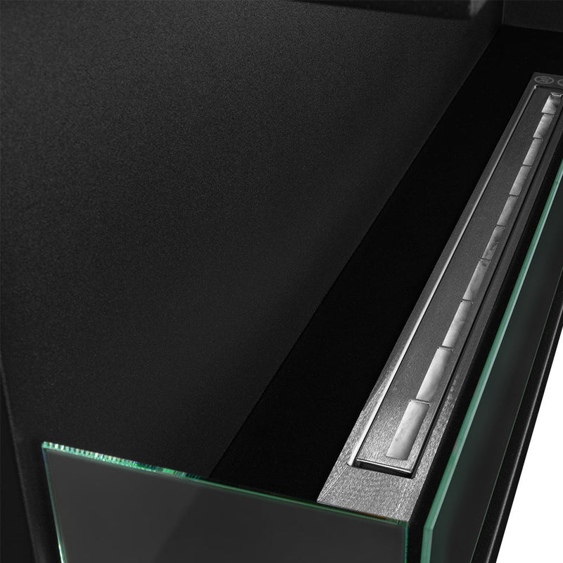 Camino a Bioetanolo da Incasso ad angolo 120x22,4x45 cm Sutri 120 SX Nero 