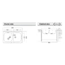 Lavello 80x50 cm 50 series