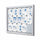 Bacheca da Esterno con Apertura a Ribalta 124,5x106,7x4,7 cm in Alluminio con Led Silver