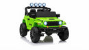 Macchina Elettrica per Bambini Licenza Jeep Wrangler Rubicon 12V con Sedili in Pelle e Telecomando Verde 