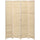 Paravent Separè 4 Türen H170 cm aus braunem Holz und Bambus