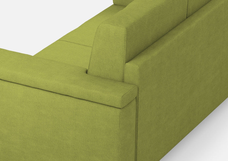 Divano 2 Posti 148x85x85 cm Marrak in Tessuto Verde