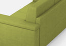 Divano Angolare 6 Posti 286x226x85 cm Marrak in Tessuto Verde