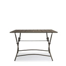 Tavolo da Giardino Pieghevole 110x70x73 cm in Ferro Bronzo 