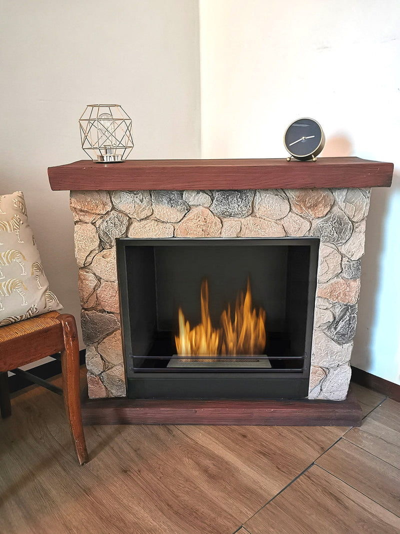 Camino a Bioetanolo da Pavimento 90x30x80 cm Sasso Effetto Pietra